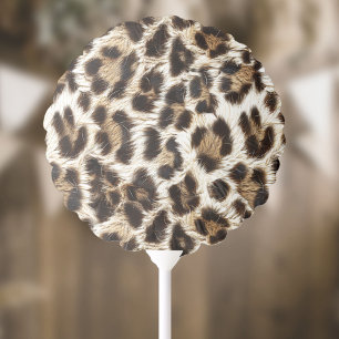 White Snow Leopard Print Safari Party ID1157 Balloon