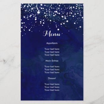 White Snow On Navy Blue Winter Wedding by sweeticedtea at Zazzle