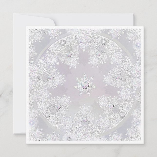 White Snowflake Card (Front)