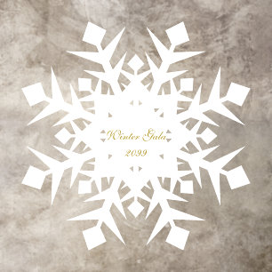 White Snowflake Countour Cut Special Occasion  Floor Decals