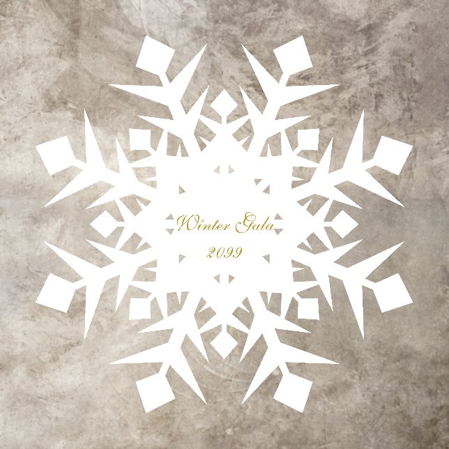 White Snowflake Countour Cut Special Occasion  Floor Decals (Insitu)