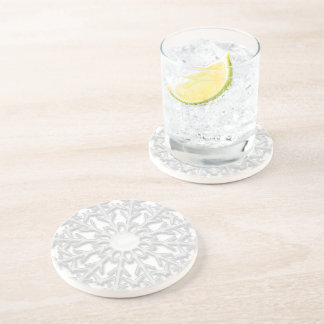 White Snowflake Drink Coaster