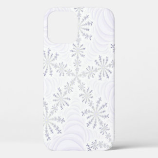 White Snowflake Fractal iPhone 12 Case