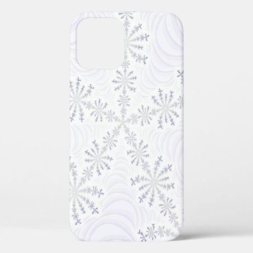 White Snowflake Fractal iPhone 12 Case