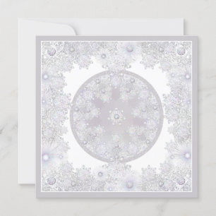 White snowflake invitation