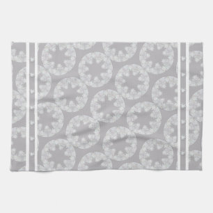 White snowflake kitchen towel