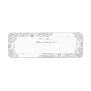 white snowflake label