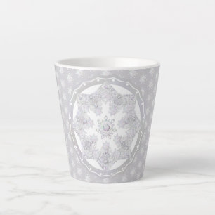 White Snowflake Latte Mug