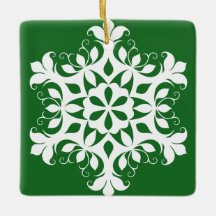 White Snowflake Ornament