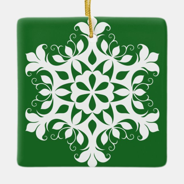 White Snowflake Ornament (Front)