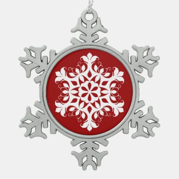 White Snowflake Ornament by lynnsphotos at Zazzle