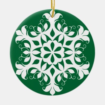 White Snowflake Ornament by lynnsphotos at Zazzle