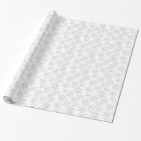 White Snowflake pattern Christmas wrapping paper