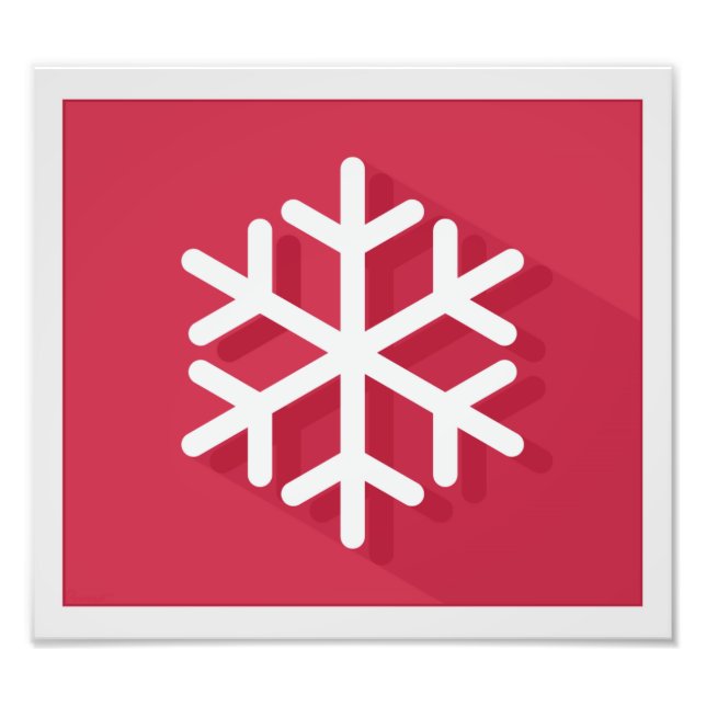 White Snowflake Photo Print (Front)