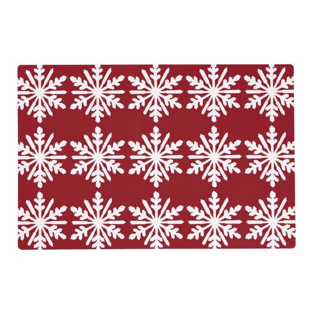 White snowflake placemat (Front)
