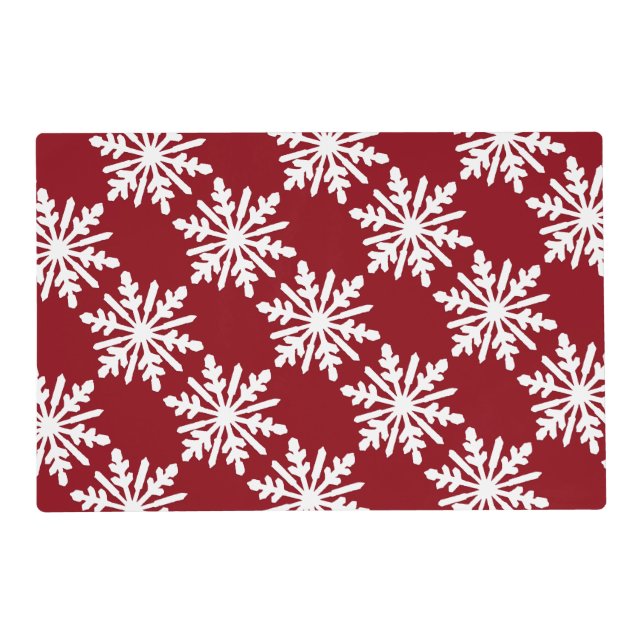 White snowflake placemat (Front)