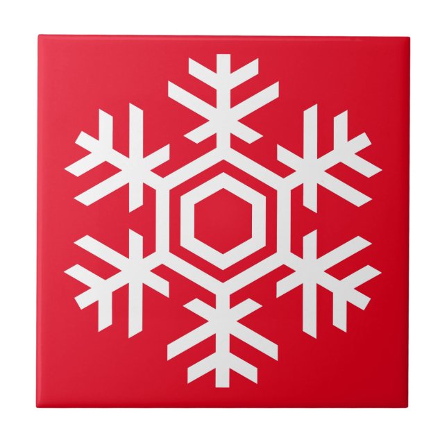 White Snowflake Tile (Front)