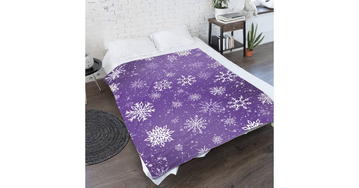 Blanket Snowflake WhitexRed