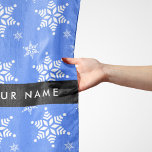White Snowflakes, Blue, Your name, Personalize Scarf<br><div class="desc">Cute,  fun and adorable pattern with white snowflakes on blue background. Modern and trendy gift,  perfect for the snow lover in your life. Personalize by adding your name,  nickname,  monogram or initials.</div>