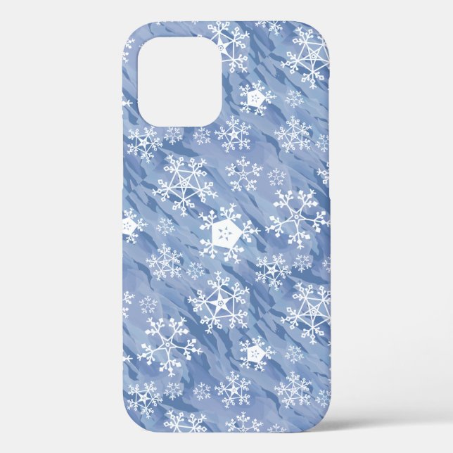White Snowflakes Case-Mate iPhone Case (Back)