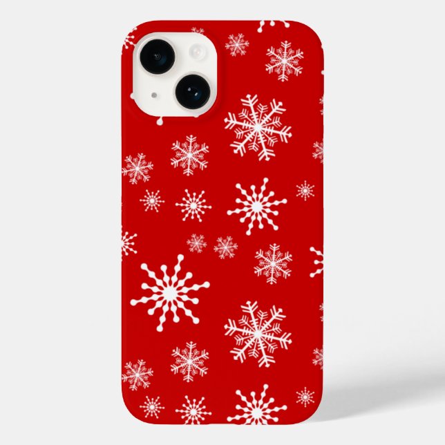 White Snowflakes Case-Mate iPhone Case (Back)