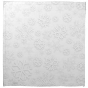 White Snowflakes Cloth Napkin