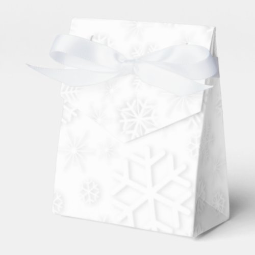 White Snowflakes Favor Boxes