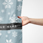 White Snowflakes, Gray, Your name, Personalize Scarf<br><div class="desc">Cute,  fun and adorable pattern with white snowflakes on gray background. Modern and trendy gift,  perfect for the snow lover in your life. Personalize by adding your name,  nickname,  monogram or initials.</div>