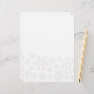 White Snowflakes Letterhead