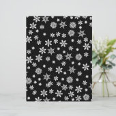 White Snowflakes on Black Background (Standing Front)