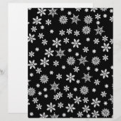 White Snowflakes on Black Background (Front/Back)