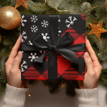 White Snowflakes On Black Background Christmas Wra Wrapping Paper<br><div class="desc">White Snowflakes On Black Background Christmas</div>