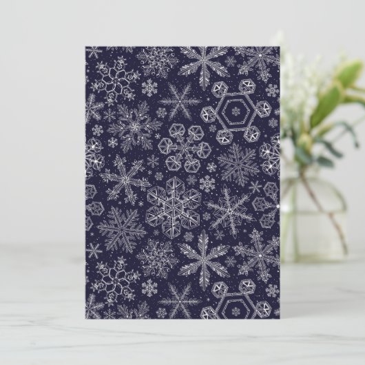 White Snowflakes on blue (Standing Front)