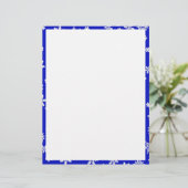 White Snowflakes on Blue  Background (Standing Front)
