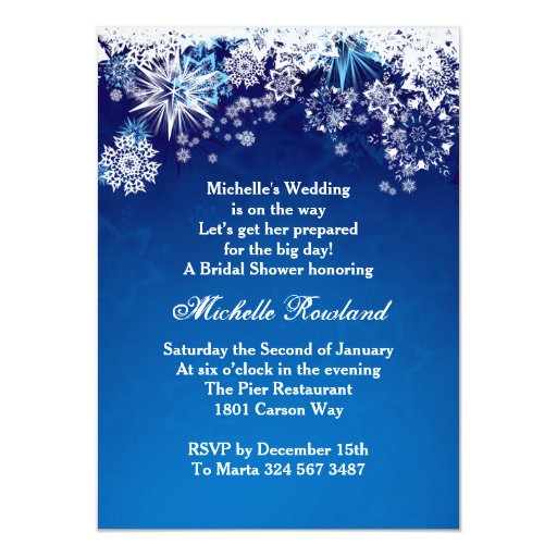 Winter Bridal Shower Invitation Wording 5