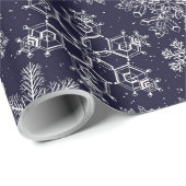 White Snowflakes on blue Wrapping Paper (Roll Corner)