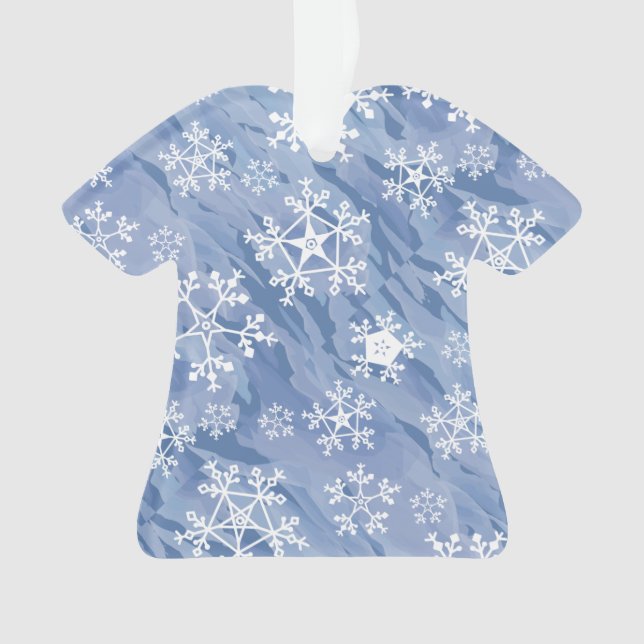 White Snowflakes Ornament (Front)
