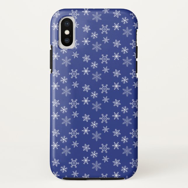 White Snowflakes Pattern Case-Mate iPhone Case (Back)