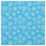 White snowflakes pattern fabric