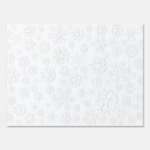 White Snowflakes Sign