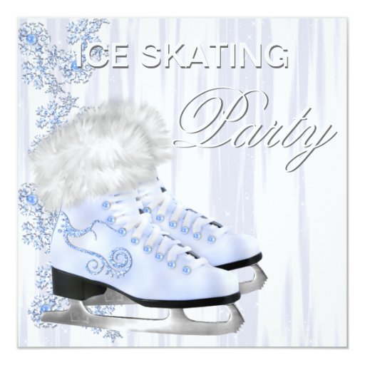 Ice Skating Birthday Party Invitations 5