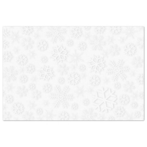 White Snowflakes Tissue Paper