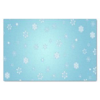White Snowflakes Tissue Paper by CBgreetingsndesigns at Zazzle