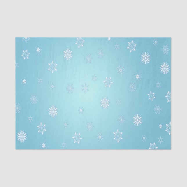 White Snowflakes Tissue Paper (Front)
