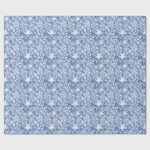 White Snowflakes Wrapping Paper