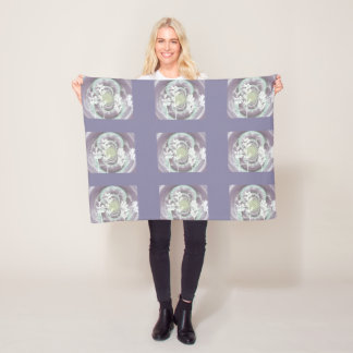 White Snowy Trees Fleece Blanket