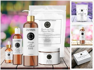 White Soap Packaging & Cosmetics Labels with Logo
