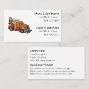 White Social introduction calling card-wrecker Business Card