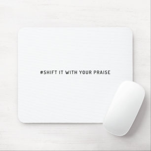 White Social Media Hash Tag Christian Mouse Pad