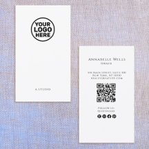 White Social Media QR Code Add Logo